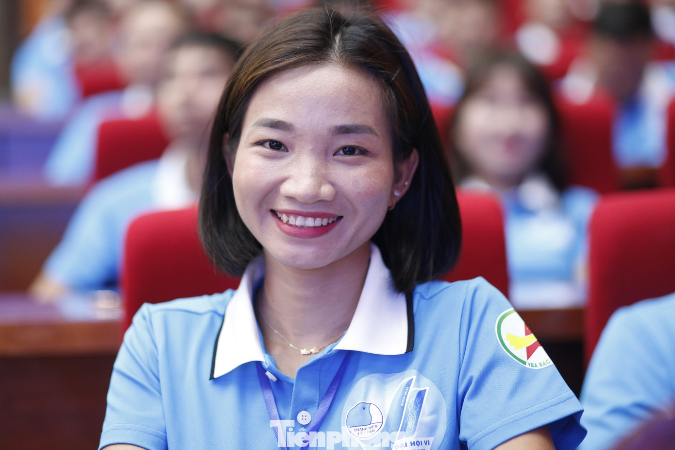 Vận động viên Nguyễn Thị Oanh là đại biểu dự Đại hội đại biểu Hội LHTN Việt Nam tỉnh Bắc Giang lần thứ VI, nhiệm kỳ 2024 – 2029. Ảnh: Nguyễn Thắng