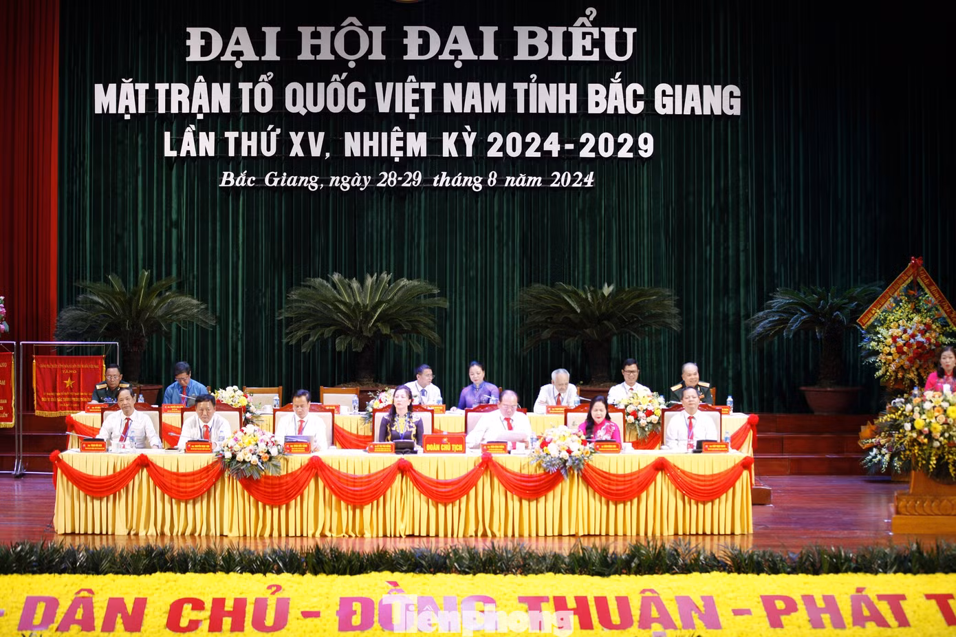 Đại hội Mặt trận Tổ quốc tỉnh Bắc Giang lần thứ XV, nhiệm kỳ 2024-2029. Ảnh: Nguyễn Thắng.