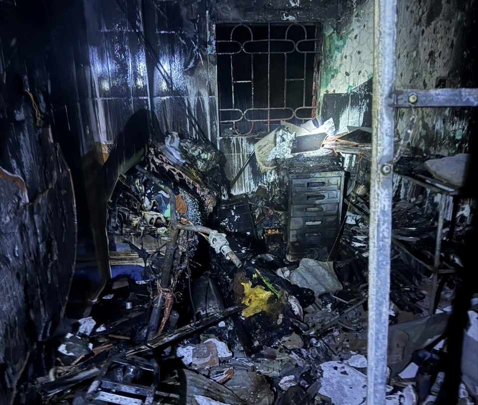 Hiện trường vụ cháy.