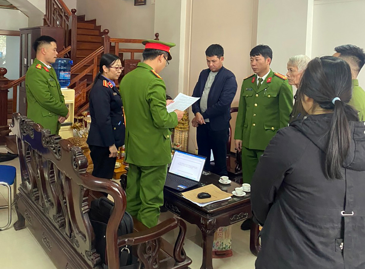 Cơ quan Công an thực hiện hoạt động tố tụng với bị can.