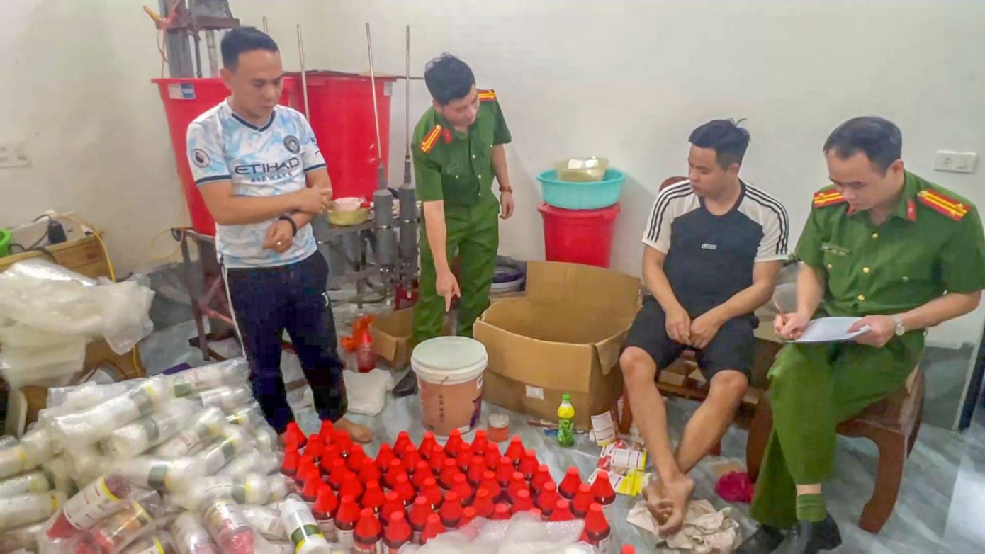 Tang vật vụ án. Ảnh: Công an tỉnh Bắc Giang Tang vật vụ án. Ảnh: Công an tỉnh Bắc Giang