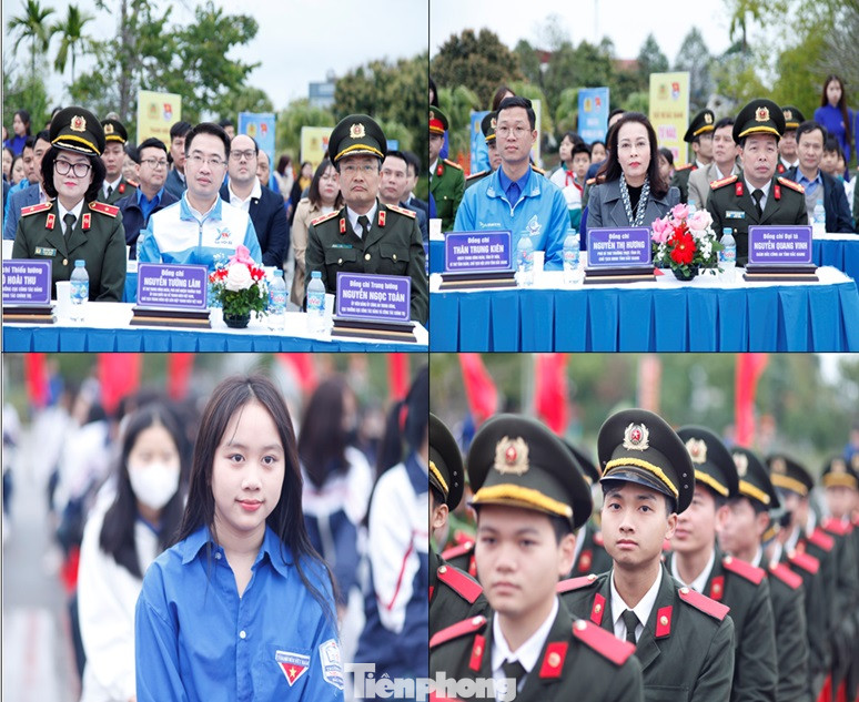 Bí thư Trung ương Đoàn, Chủ tịch Hội LHTN Việt Nam Nguyễn Tường Lâm, đại diện Bộ Công an, lãnh đạo Tỉnh ủy và đông đảo đoàn viên, thanh niên dự chương trình. Ảnh: Nguyễn Thắng Bí thư Trung ương Đoàn, Chủ tịch Hội LHTN Việt Nam Nguyễn Tường Lâm, đại diện Bộ Công an, lãnh đạo Tỉnh ủy và đông đảo đoàn viên, thanh niên dự chương trình. Ảnh: Nguyễn Thắng