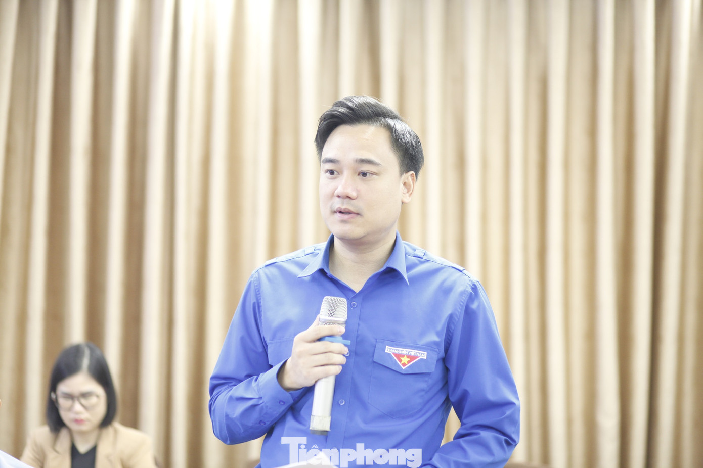 Anh Trần Văn Đăng – Bí thư Tỉnh Đoàn Bắc Ninh phát biểu tại hội nghị. Ảnh: Nguyễn Thắng