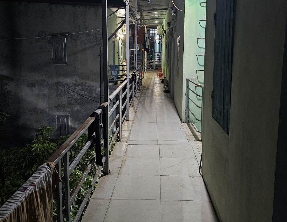 Hành lang nơi xảy ra vụ việc.