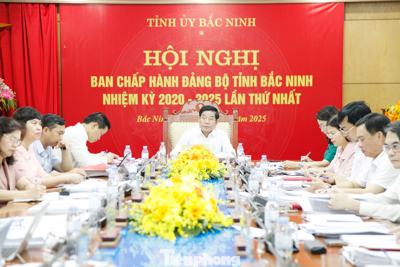 Hội nghị lần thứ nhất Ban Chấp hành Đảng bộ Tỉnh Bắc Ninh. Ảnh: Nguyễn Thắng
