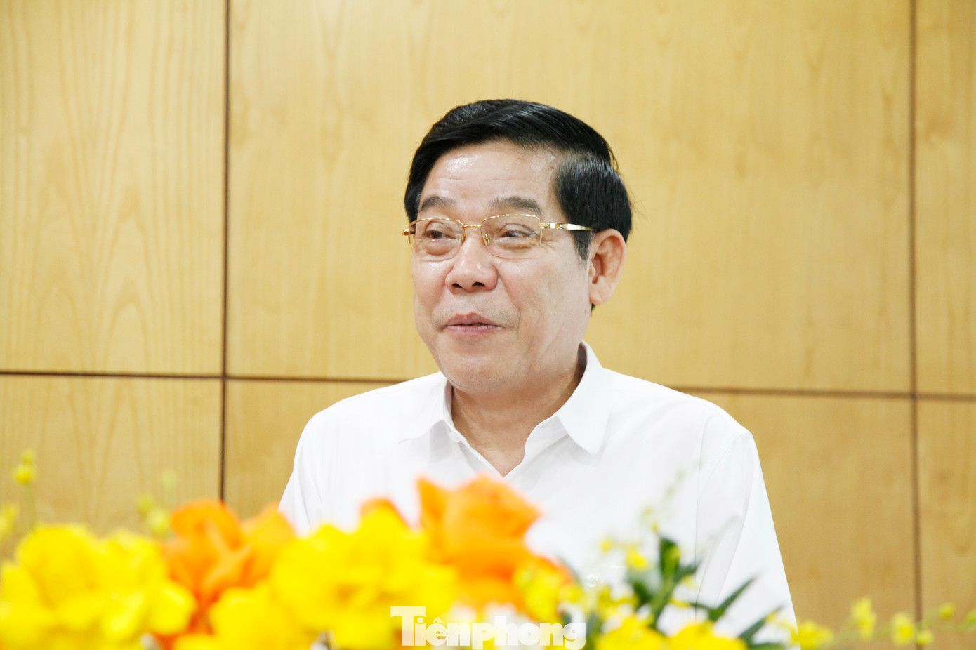 Bí thư Tỉnh ủy Bắc Ninh Nguyễn Văn Gấu phát biểu tại hội nghị. Ảnh: Nguyễn Thắng