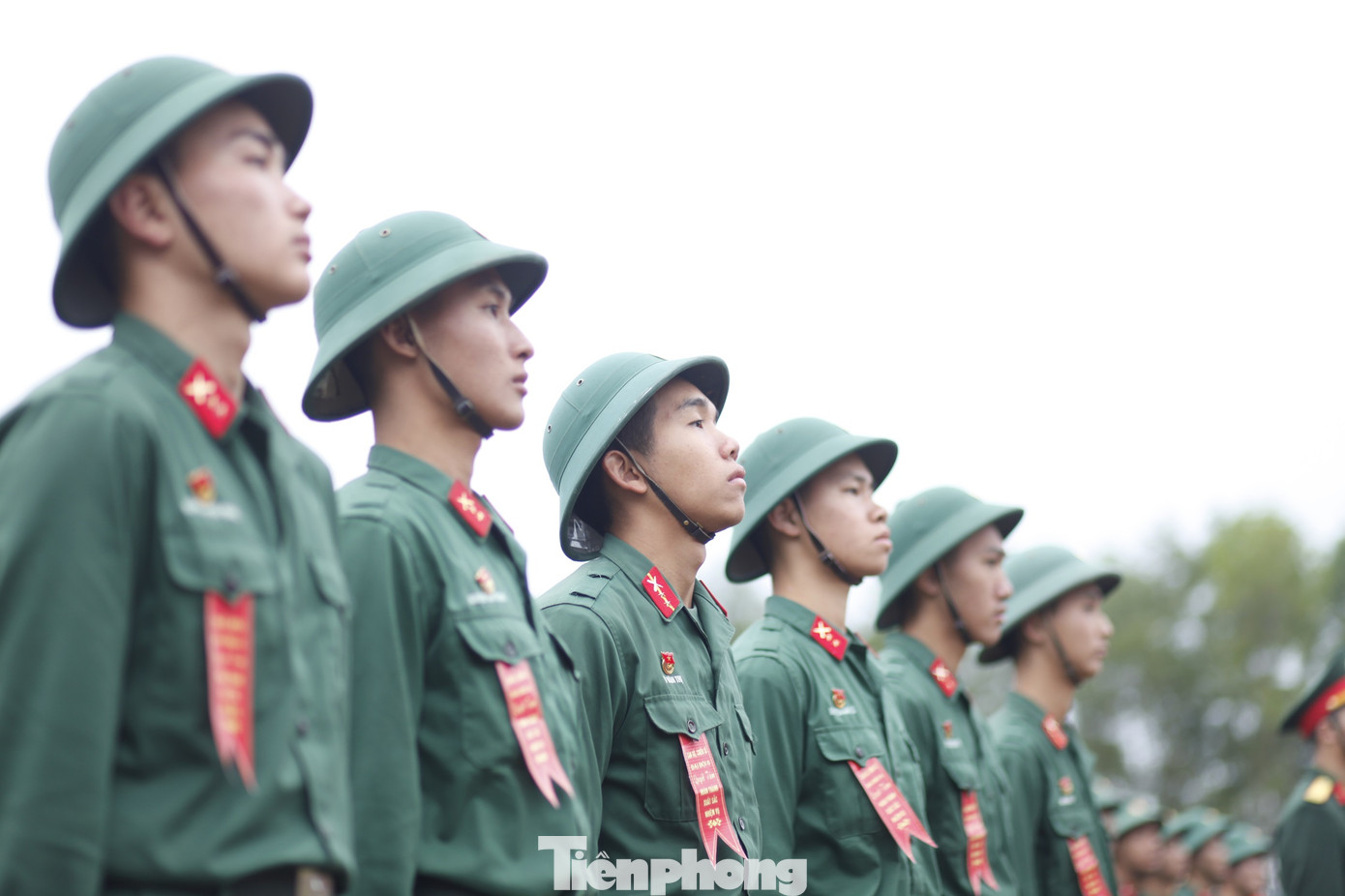 Các chiến sỹ Trung đoàn BB 101 tham dự Thánh Thanh niên và rèn luyện quân. Ảnh: Nguyễn Thắng