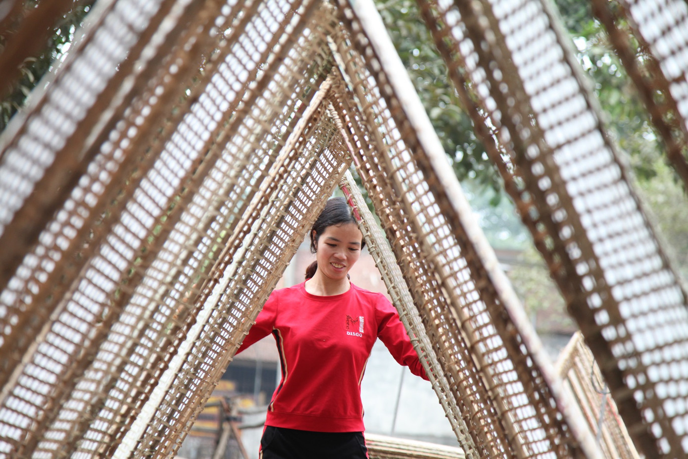 Làng bánh đa nem Thổ Hà (tỉnh Bắc Ninh) được công nhận di sản văn hóa phi vật thể quốc gia. Ảnh: Nguyễn Thắng.