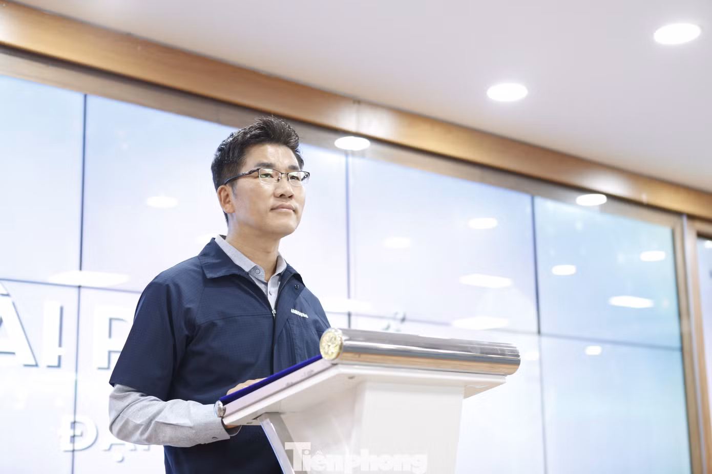 Ông Park Sung Ho -Tổng Giám đốc Cty TNHH Samsung Electronics Việt Nam phát biểu. Ảnh: Nguyễn Thắng.