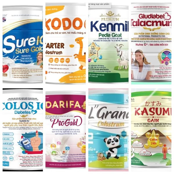 Hình ảnh sản phẩm sữa, sản phẩm dinh dưỡng được xác định là hàng giả. Hình ảnh sản phẩm sữa, sản phẩm dinh dưỡng được xác định là hàng giả.