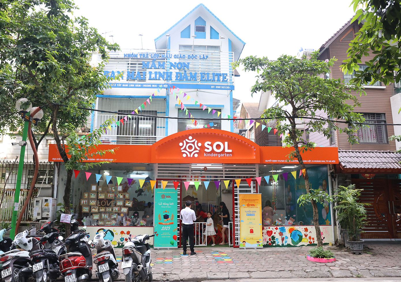 Toàn cảnh nhà trường mầm non SOL Kindergarten.