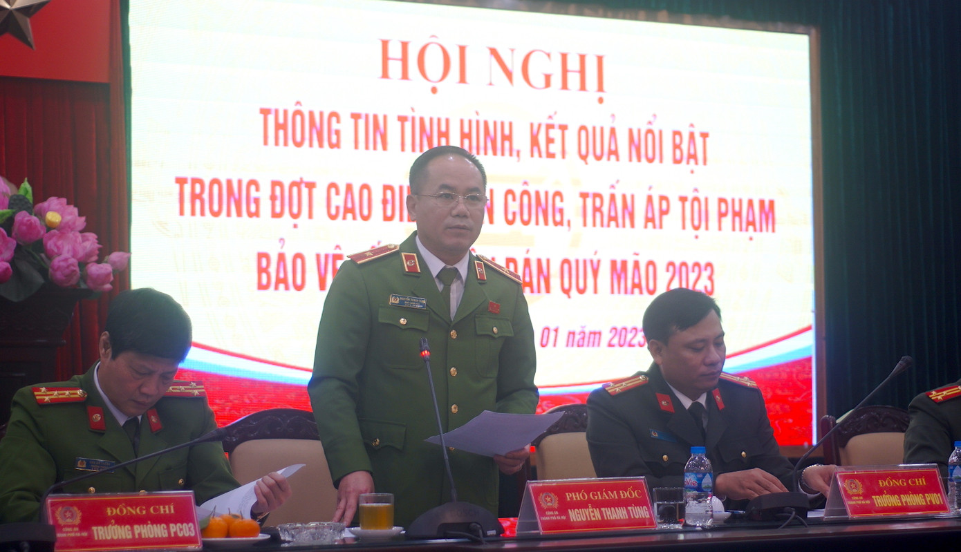 Thiếu tướng Nguyễn Thanh Tùng phát biểu chỉ đạo tại Hội nghị.