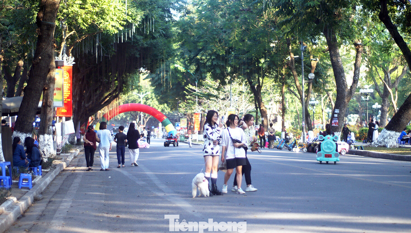 Phố đi bộ Trần Nhân Tông nhộn nhịp ngày cuối tuần ảnh 2