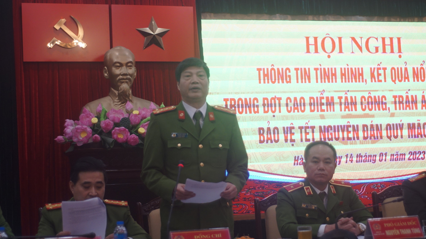 Đại tá Chu An Thanh thông tin về vụ việc. Đại tá Chu An Thanh thông tin về vụ việc.