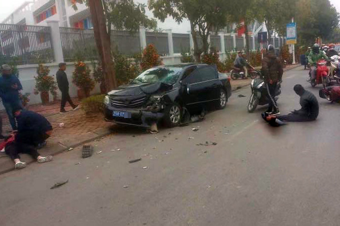 Hiện trường vụ tai nạn.