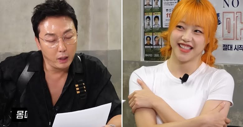 MC Tak Jae Hoon đặt câu hỏi nhạy cảm với Jeewon trong chương trình trò chuyện.