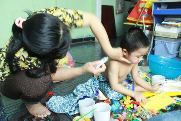 Tình hình bệnh của bé Vinh đã tiến triển tốt. 