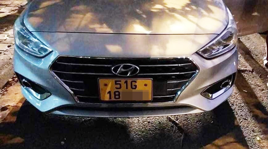 Chiếc xe liên quan vụ việc (Ảnh: Huyền My).