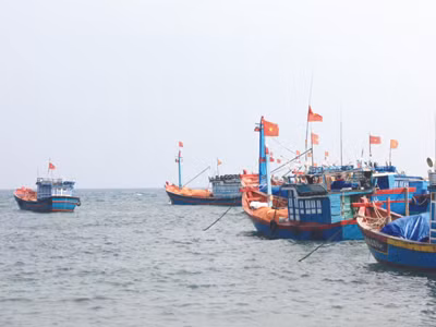 Lão ngư đã ra đi, nhưng tàu cá Lý Sơn vẫn vươn khơi bám biển Hoàng Sa. Ảnh: Nam Cường