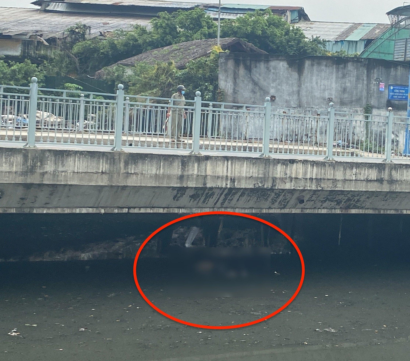 Khu vực phát hiện thi thể nạn nhân.