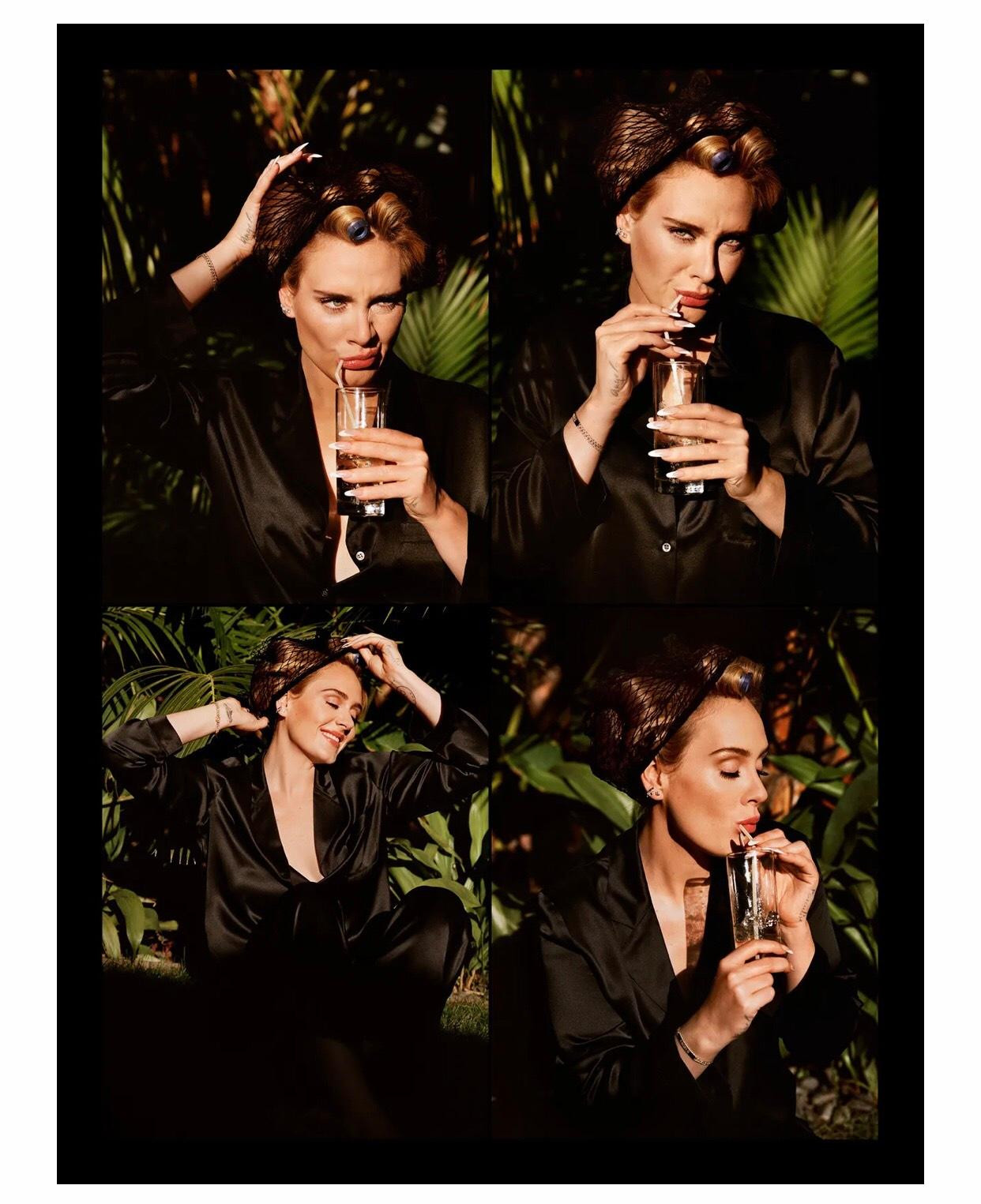 Adele trong bộ đồ ngủ của NK Imode và bông tai Cartier. Nguồn ảnh: Vogue Adele trong bộ đồ ngủ của NK Imode và bông tai Cartier. Nguồn ảnh: Vogue