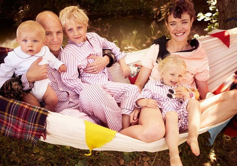 Natalia cùng Justin Portman và các con