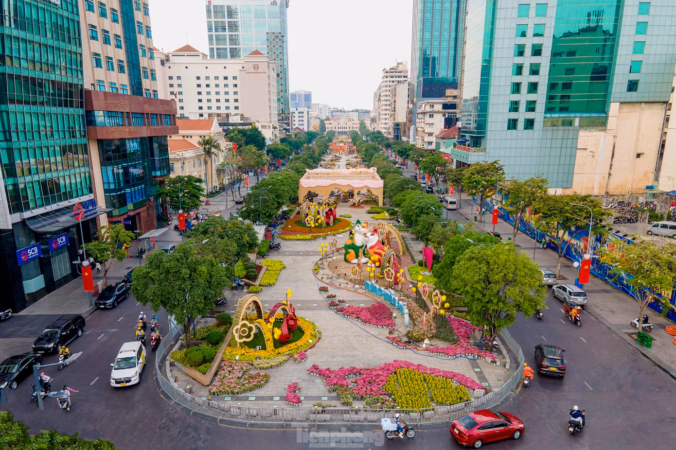 Đường Nguyễn Huệ (quận 1) là địa điểm thường xuyên được chọn để tổ chức các hoạt động văn hóa, văn nghệ của TPHCM. Ảnh: PHẠM NGUYỄN