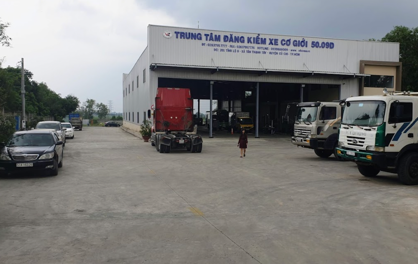 Trung tâm đăng kiểm 50-09D (huyện Củ Chi, TPHCM).