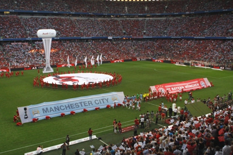 Xem trận đấu giữa chủ nhà Bayern Munich và Manchester City trong khuôn khổ Audi Cup