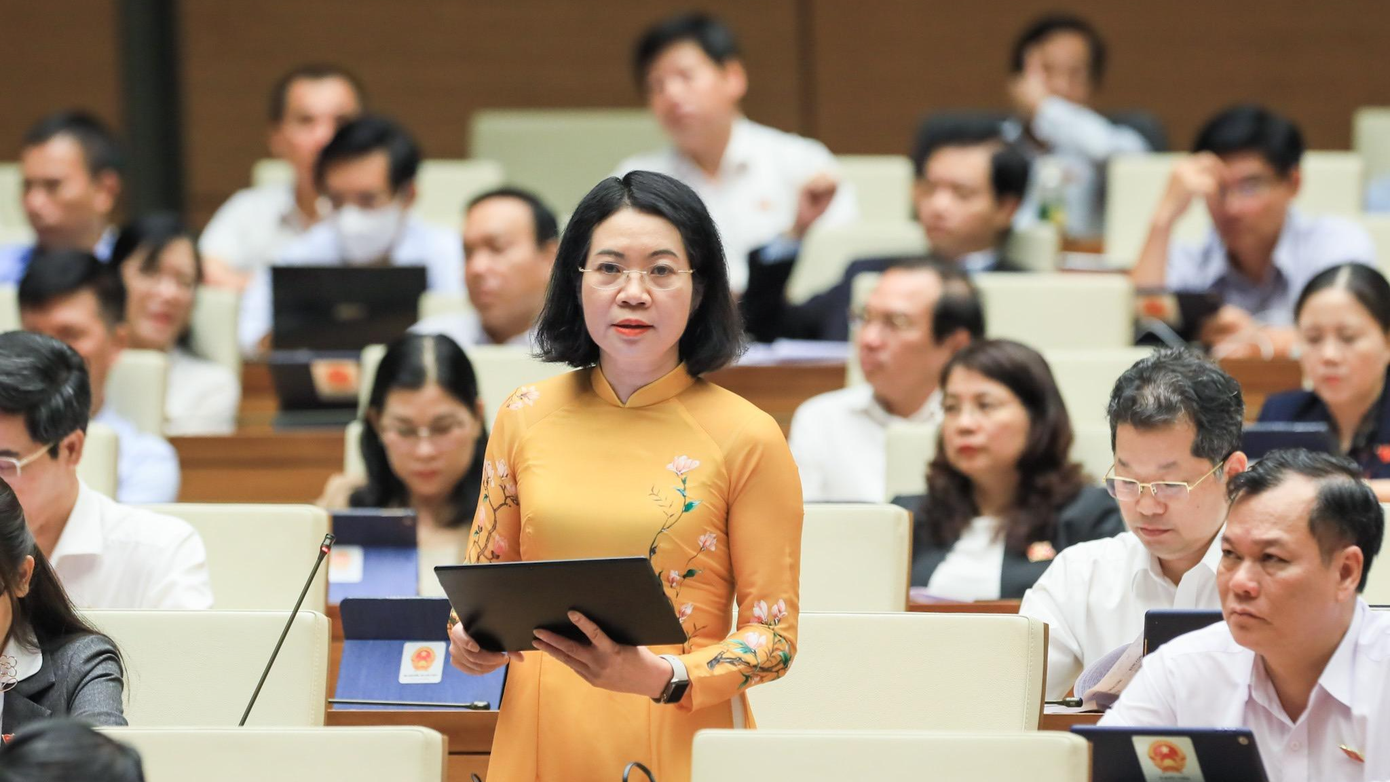 Đại biểu Mai Thị Phương Hoa, Phó Chủ nhiệm Ủy ban Tư pháp. Ảnh Như Ý