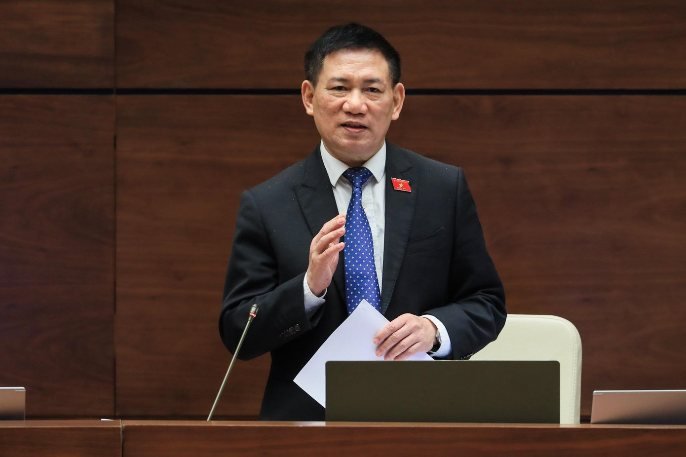 Bộ trưởng Tài Chính Hồ Đức Phớc. Ảnh Nhật Minh