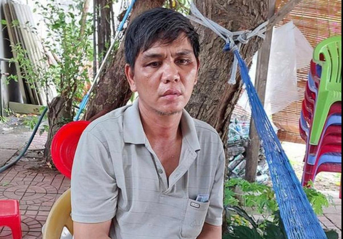 Đối tượng Nguyễn Đăng Dũng lúc bị bắt. Ảnh công an cung cấp.