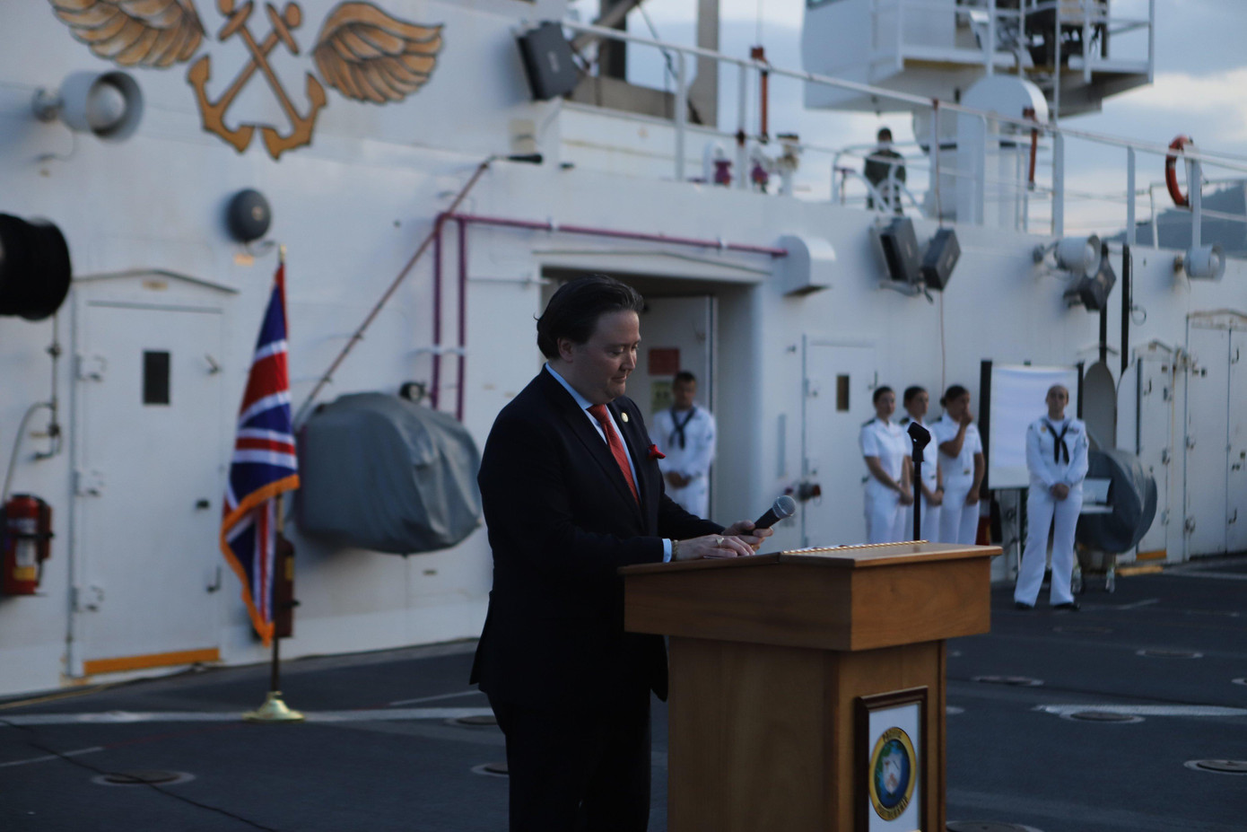 Đại sứ Mỹ tại Việt Nam Marc E. Knapper phát biểu trong lễ bế mạc PP22 Đại sứ Mỹ tại Việt Nam Marc E. Knapper phát biểu trong lễ bế mạc PP22