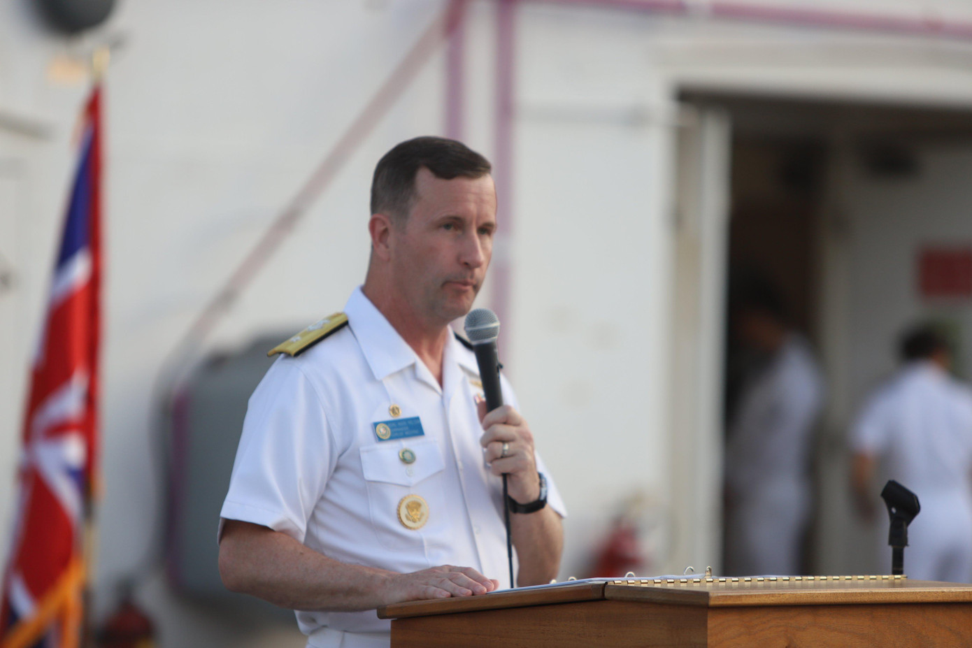 Chuẩn đô đốc Mark Melson - Chỉ huy Lực lượng Tây Thái Bình Dương phát biểu bế mạc PP22 Chuẩn đô đốc Mark Melson - Chỉ huy Lực lượng Tây Thái Bình Dương phát biểu bế mạc PP22