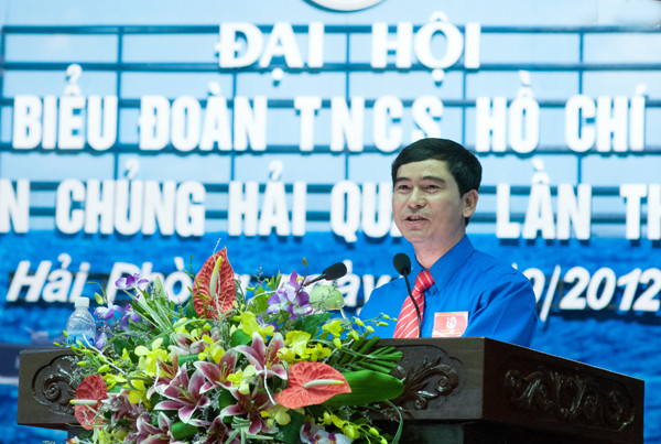 Bí thư T.Ư Đoàn Dương Văn An phát biểu tại Đại hội. Bí thư T.Ư Đoàn Dương Văn An phát biểu tại Đại hội