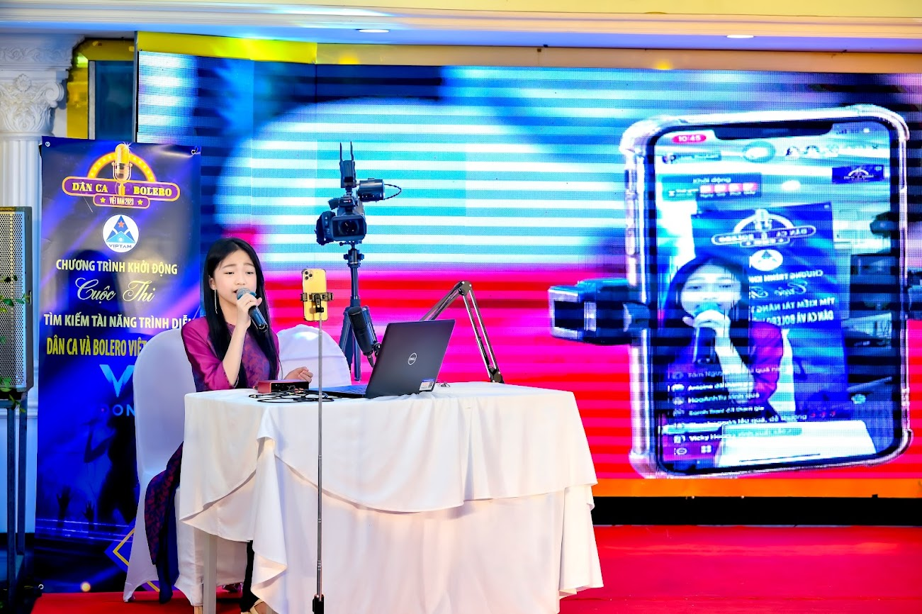 Một trong số những thí sinh nhí, đăng ký dự thi: Dân ca và Bolero Việt Nam – 2023.
