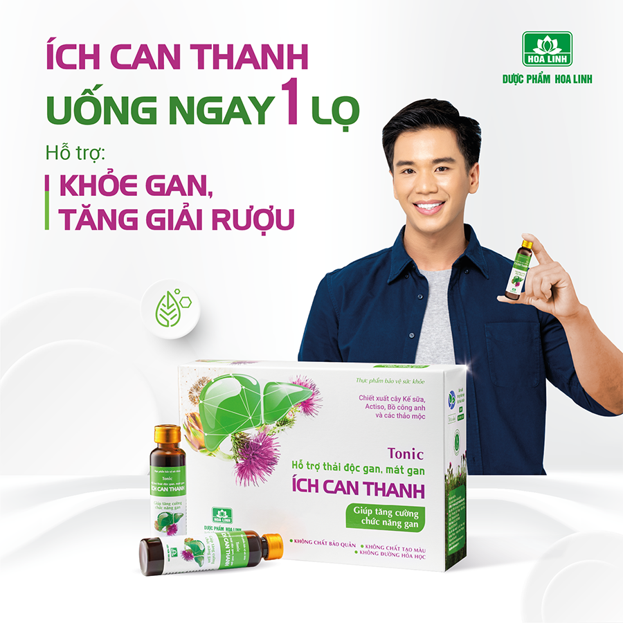 Sản phẩm hỗ trợ thải độc gan thiên nhiên dạng nước, dễ hấp thu, với tiêu chuẩn 3 Không: Không chất bảo quản, Không chất tạo màu, Không đường hóa học