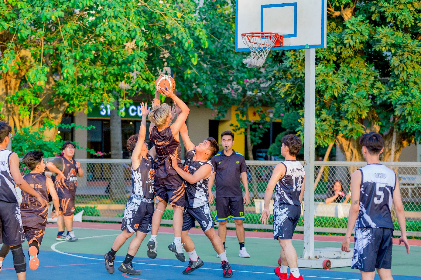 Hệ thống sân bóng chuyền - bóng rổ ngoài trời, trong nhà để sinh viên luyện tập Hệ thống sân bóng chuyền - bóng rổ ngoài trời, trong nhà để sinh viên luyện tập