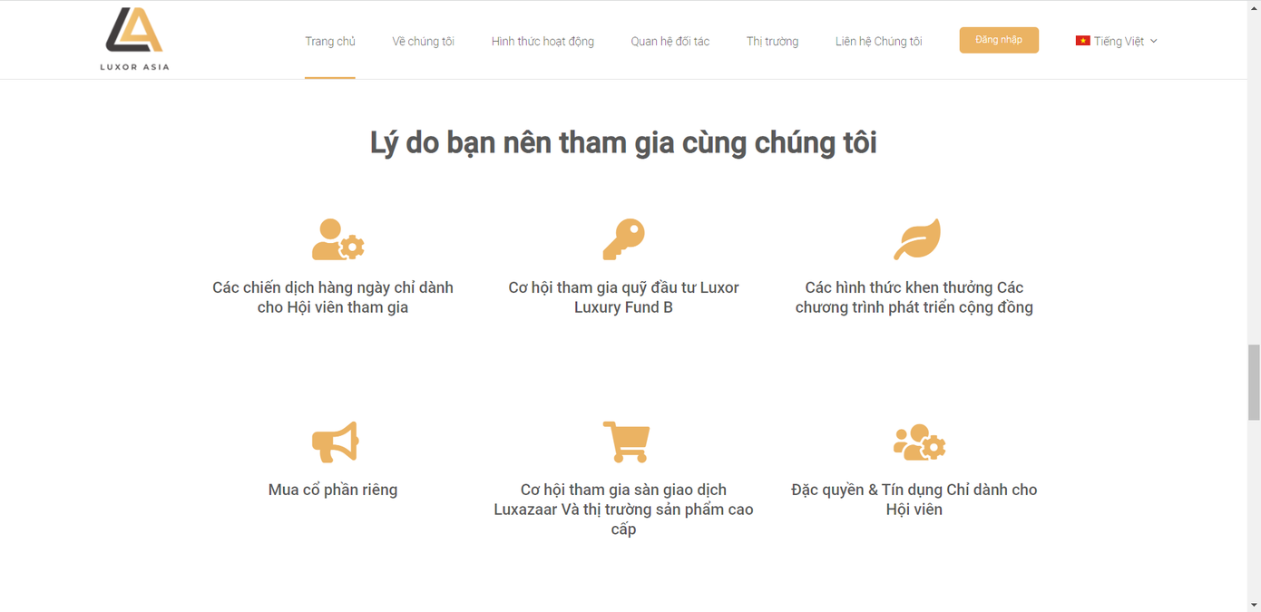 Website của Công ty TNHH Luxor Asia Website của Công ty TNHH Luxor Asia