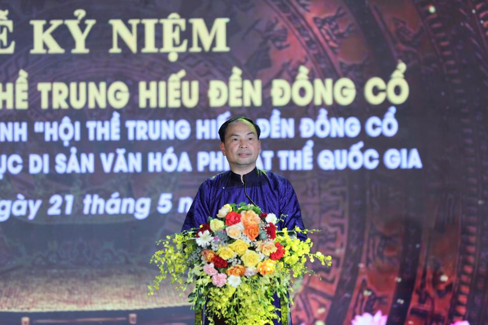 Ông Nguyễn Đình Khuyến, Chủ tịch UBND quận Tây Hồ phát biểu tại buổi lễ. Ảnh: Thanh Tùng Ông Nguyễn Đình Khuyến, Chủ tịch UBND quận Tây Hồ phát biểu tại buổi lễ. Ảnh: Thanh Tùng
