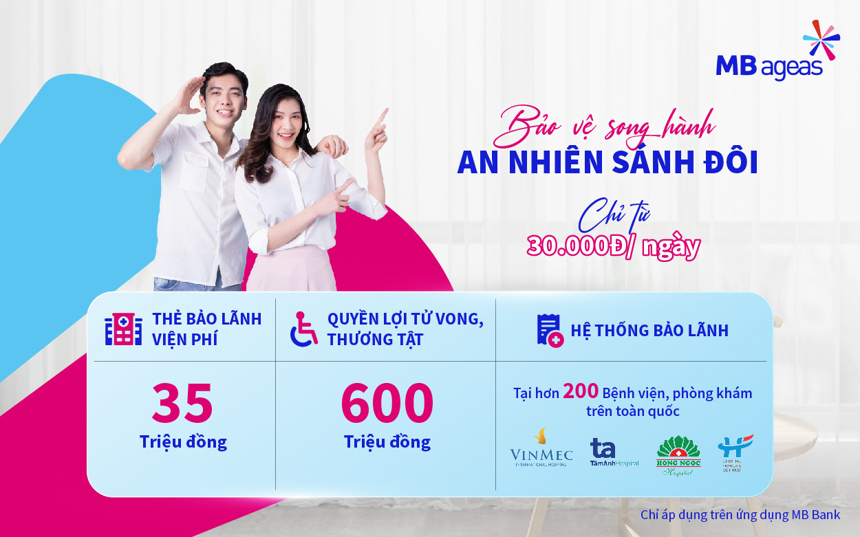 Gói sản phẩm ưu việt của MB Ageas Life được phân phối trên App MB Bank