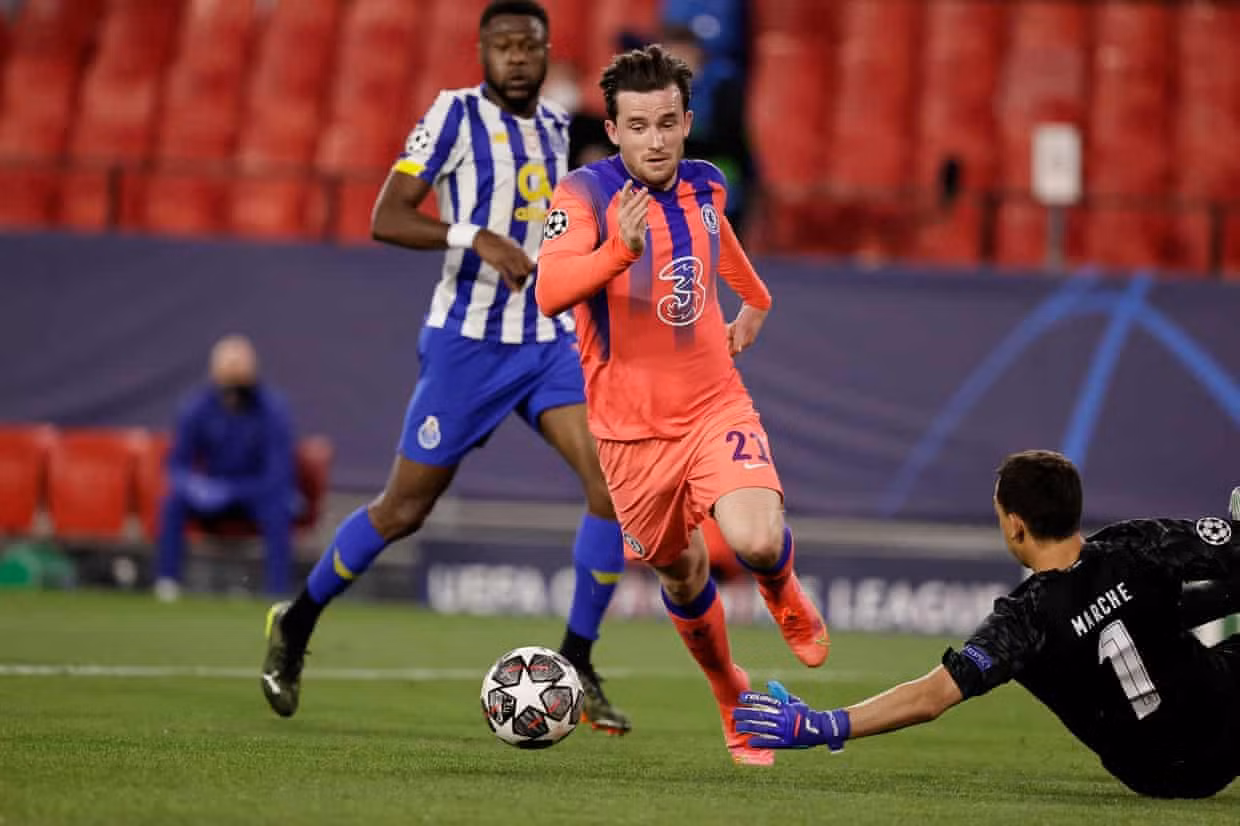 Bàn thắng ấn định tỉ số trận đấu của Ben Chilwell. Ảnh: Getty.