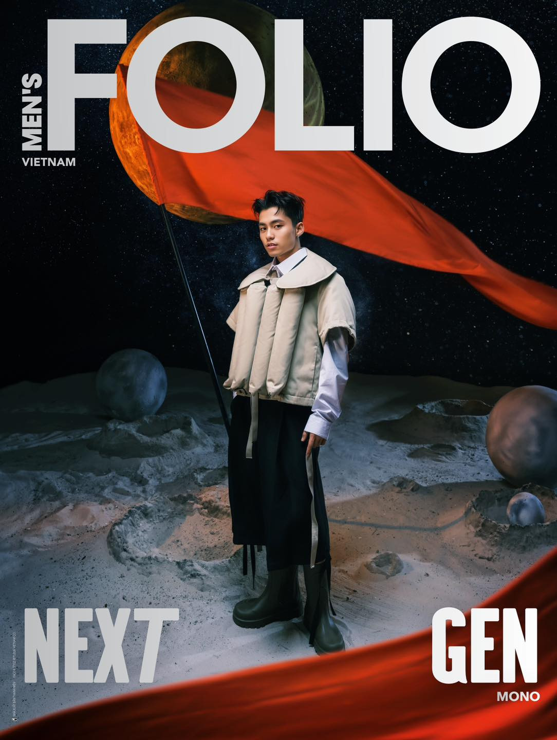 Nam ca sĩ sinh năm 2000 diện trang phục đến từ nhà mốt Dior trên bìa Men’s Folio. Nam ca sĩ sinh năm 2000 diện trang phục đến từ nhà mốt Dior trên bìa Men’s Folio.