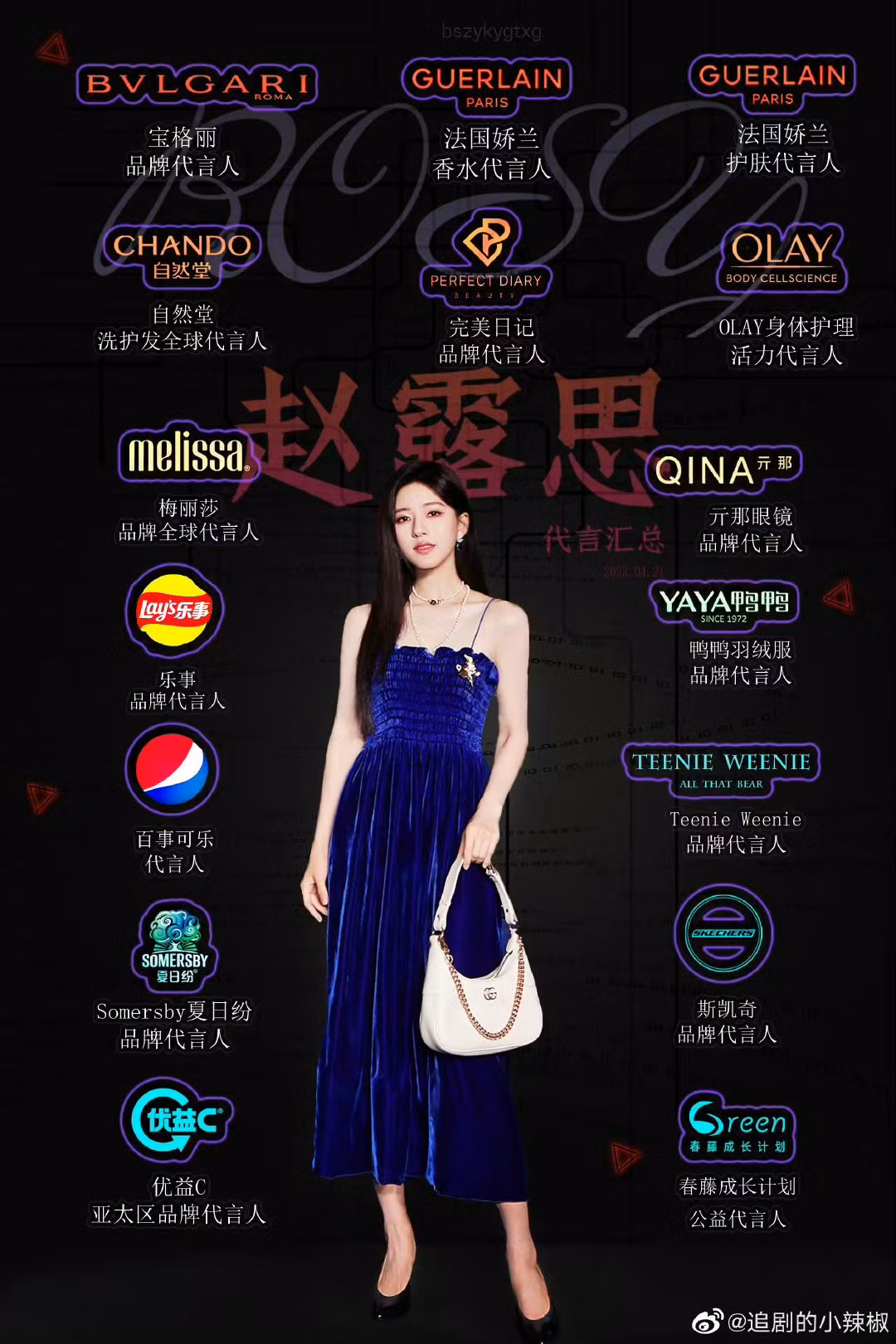 Danh sách loạt thương hiệu nổi tiếng hợp tác với Triệu Lộ Tư.