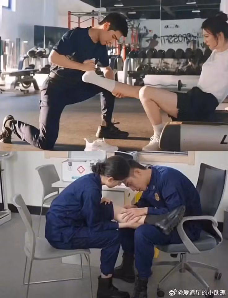 So với Lâm Lục Kiêu tận tâm xem vết thương cho bạn gái thì khán giả cho rằng Tống Diệm của Dương Dương chỉ cố bày ra một tư thế quỳ gối thật chuẩn, thật đẹp "sượng trân".