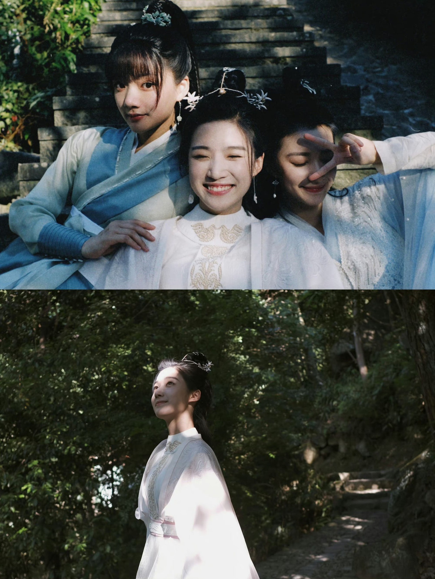 Tham gia diễn xuất trong Ngọc Cốt Dao, vai diễn Bạch Tuyết Oanh của Dục Hiểu được nhận xét là có nhan sắc nổi bật so với nữ chính Nhậm Mẫn (bên trái).