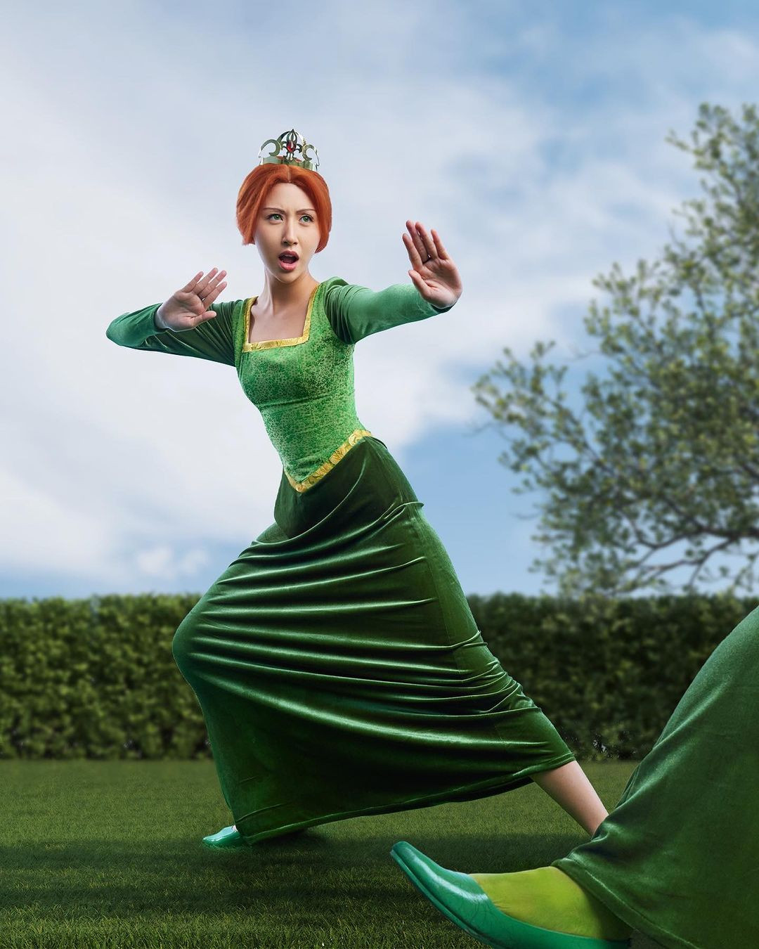 Quỳnh Anh Shyn hóa thân thành công chúa Fiona trong loạt phim Shrek.