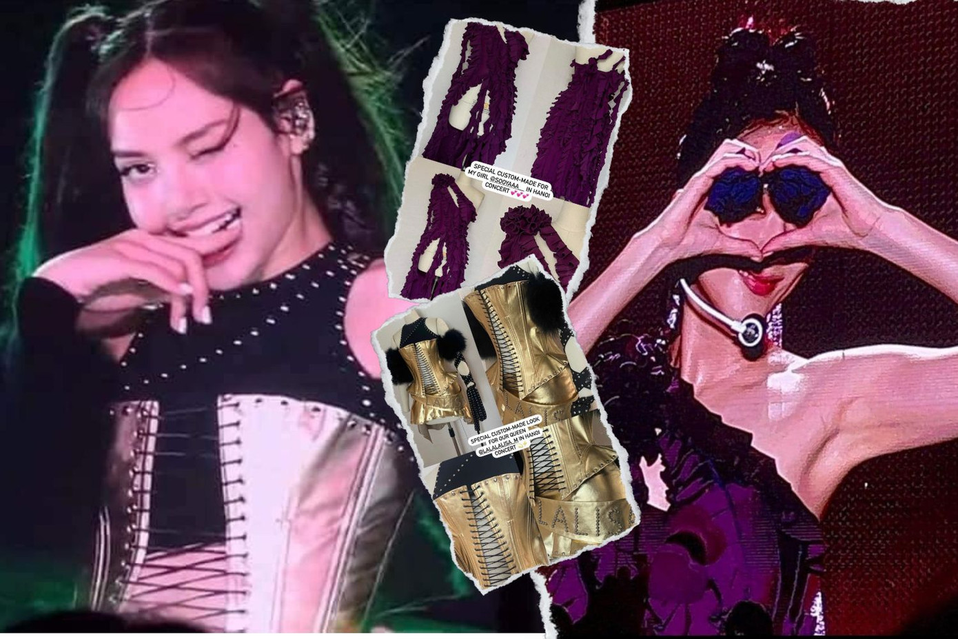 Jisoo và Lisa BLACKPINK diện trang phục Fancì Club tại concert Born Pink Hà Nội.