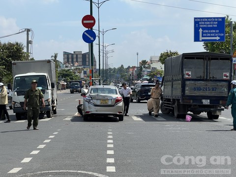 Hiện trường vụ tai nạn.