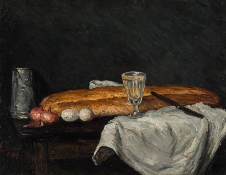 Bức tranh Still Life with Bread and Eggs của Paul Cézanne. Ảnh: Courtesy Cincinnati Art Museum. Bức tranh Still Life with Bread and Eggs của Paul Cézanne. Ảnh: Courtesy Cincinnati Art Museum.